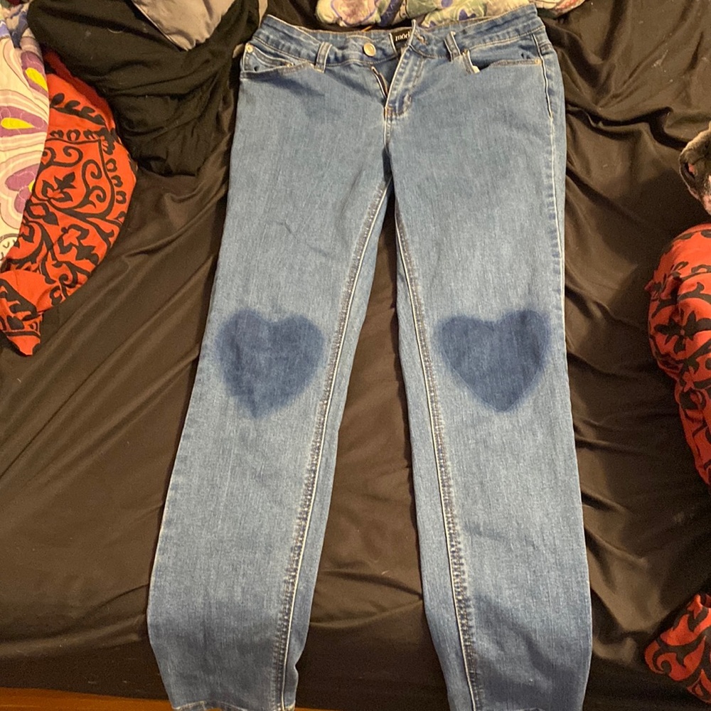 Denim Jeans with hearts